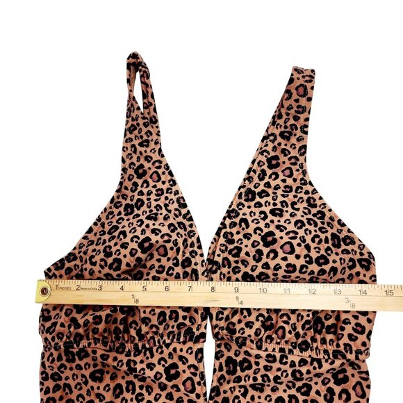 Leopard Print Womens One-Piece Swimsuit By Shade & Shore Size XL (16) - Picture 8 of 8